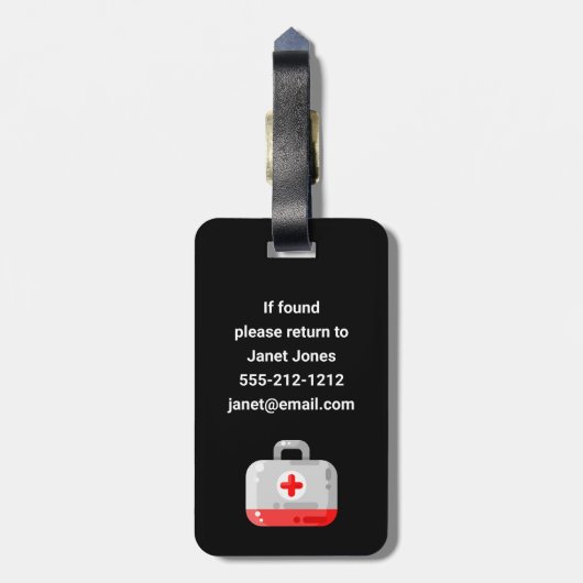 Goedgekeurd Bagagelabel medische apparatuur (Achterkant verticaal)