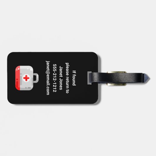 Goedgekeurd Bagagelabel medische apparatuur (Achterkant horizontaal)