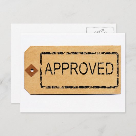 Goedgekeurd Briefkaart (Voorkant / Achterkant)