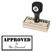 Goedgekeurd door aangepaste naam rubberstempel (Gestempeld)