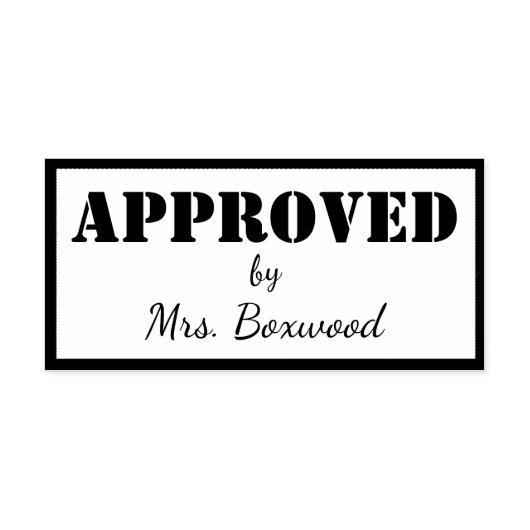 Goedgekeurd door aangepaste naam rubberstempel (Afrduk)