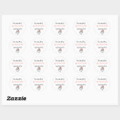 Goedgekeurd door de Kerstman Ronde Sticker (Vel)