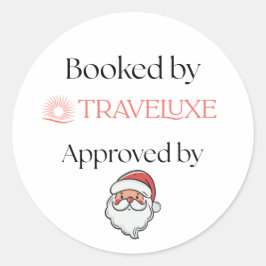 Goedgekeurd door de Kerstman Ronde Sticker