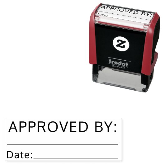 Goedgekeurd door de naam van de boekhouder  zelfinktende stempel (In situ)