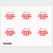 Goedgekeurd door Glam Trash Pop Ronde Sticker (Vel)