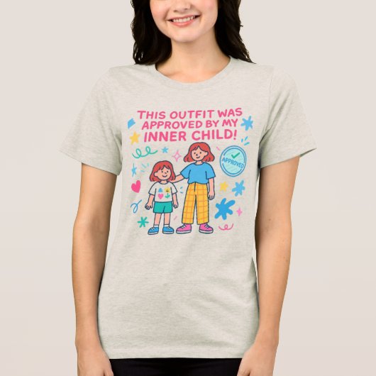 Goedgekeurd door mijn innerlijke kind Tri-Blend shirt (Voorkant)