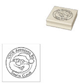 Goedgekeurd door Santa Claus Schattigee Cartoon Ch Rubberstempel (Gestempeld)