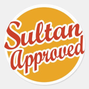 Goedgekeurd door Sultan Ronde Sticker
