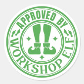 Goedgekeurd door Workshop ELF Ronde Sticker (Voorkant)