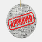 Goedgekeurd Energie Vintage Stempel Ornament (Links)