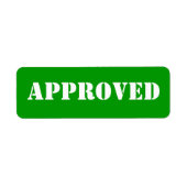 GOEDGEKEURD ETIKET (Voorkant)