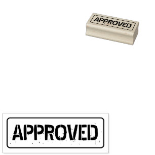 Goedgekeurd kantoorlogo op maat gemaakte inktkleur rubberstempel