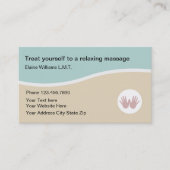 Goedgekeurd massagetherapistisch ontwerp visitekaartje (Voorkant)