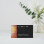 Goedgekeurd massagetherapistisch ontwerp visitekaartje (Staand voorkant)