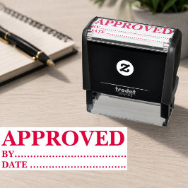 Goedgekeurd met datumstempel zelfinkend kantoor ru  zelfinktende stempel