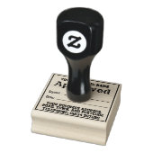 Goedgekeurd met naam, adres. Ontvangstbevestiging Rubberstempel (Stempel)