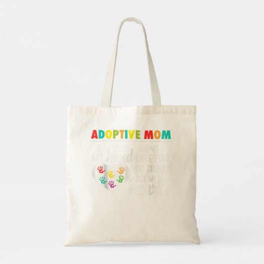 Goedgekeurd moedercitaat adoptietoestel voor ouder tote bag (Achterkant)