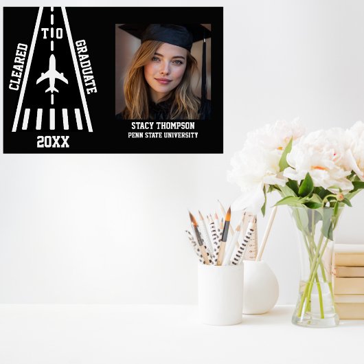 Goedgekeurd om af te studeren Aangepaste foto pilo Poster