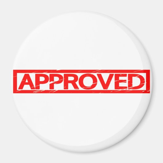 Goedgekeurd stempel magneet (Voorkant)