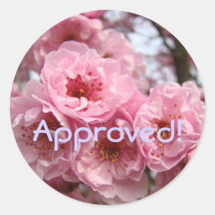 Goedgekeurd! stickers Roze Bloesems Bloemen sticke