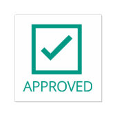 Goedgekeurd vinkje vakje ☑ groen vinkje aangepaste zelfinktende stempel (Design)