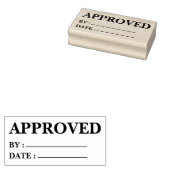 Goedgekeurd w/by Date Line Kantoor Rubber Stamp Rubberstempel (Gestempeld)