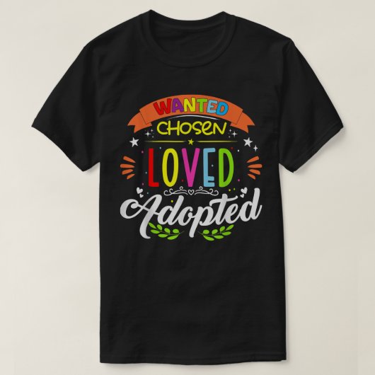 Goedgekeurde adoptiedag meisjes t-shirt (Design voorkant)