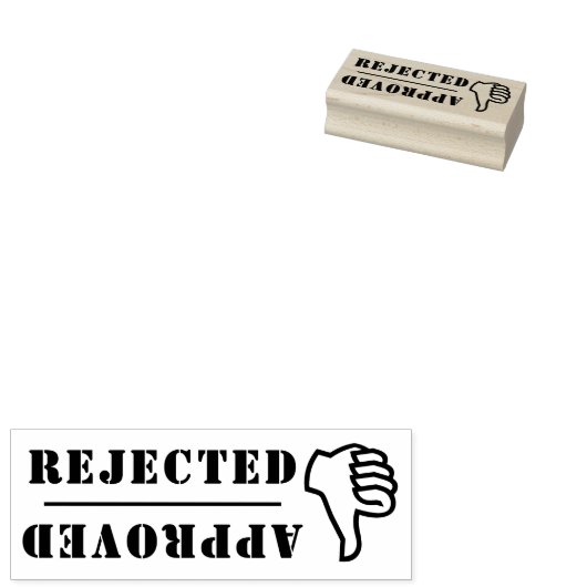 Goedgekeurde afgewezen Thumbs Up Business Kantoor Rubberstempel (Gestempeld)