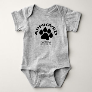 Goedgekeurde Baby, geboren in Dog Year 2018 Naam B Romper