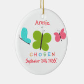 Goedgekeurde Butterfly-adoptie - Aangepaste naam Keramisch Ornament (Rechts)