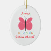 Goedgekeurde Butterfly-adoptie - Aangepaste naam Keramisch Ornament (Rechts)