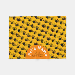 Goedgekeurde Chinese Dog Year 2018 Name Blanket Fleece Deken