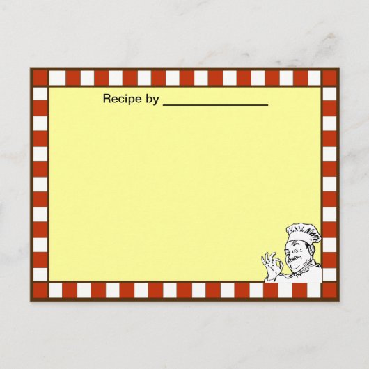 Goedgekeurde creditcard (Recipe Blank Card) Briefkaart (Voorkant)