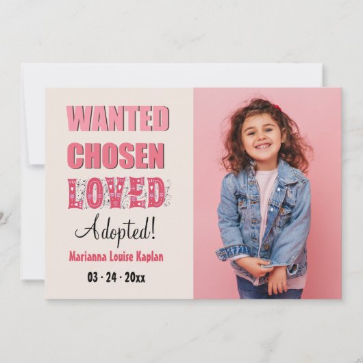 Goedgekeurde foto-aankondiging aankondiging (Voorkant)