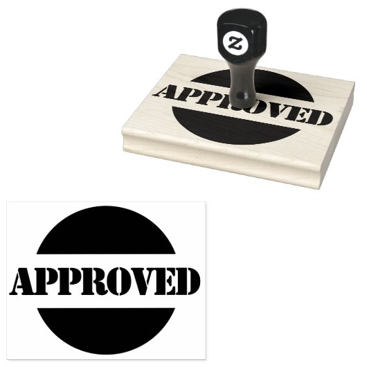 Goedgekeurde grote houten aangepaste rubberen stem rubberstempel (Gestempeld)