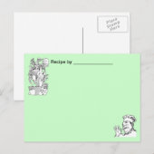Goedgekeurde kaak: blanco kaart voor voedselrecept (Voorkant / Achterkant)