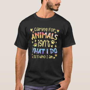 Goedgekeurde kat Dog Tie Dye Caring for Animals is T-shirt
