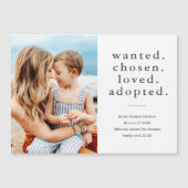 Goedgekeurde minimale aankondiging van fotoadoptie (Voorkant)