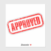Goedgekeurde Rode Grunge Stempel Sticker Klassiek (Vel)