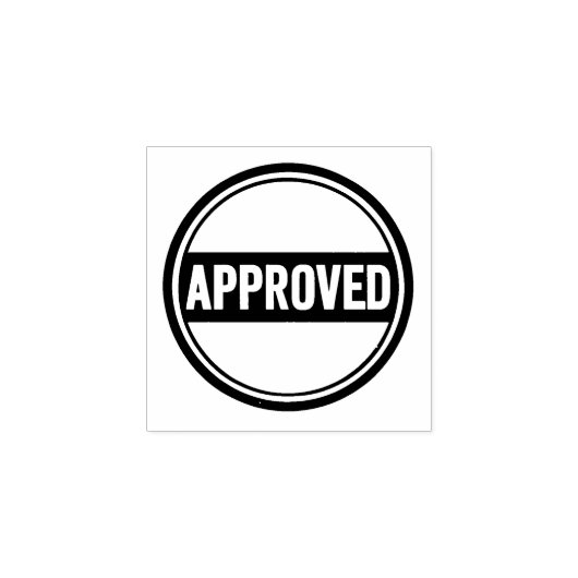 Goedgekeurde Rubber Stamp – Circular Kantoor Stamp Rubberstempel (Afrduk)