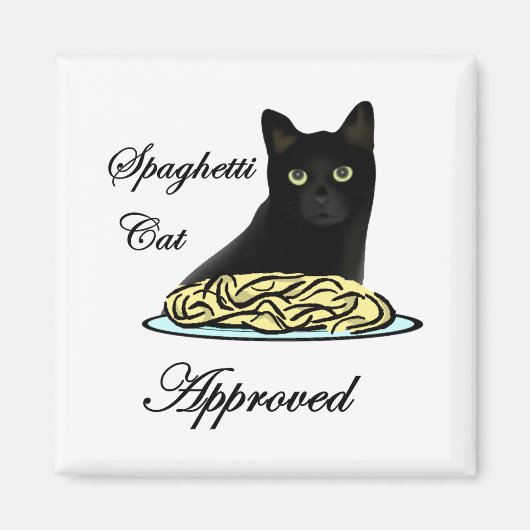 Goedgekeurde Spaghetti Cat Magneet (Voorkant)