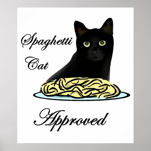 Goedgekeurde Spaghetti Cat Poster (Voorkant)