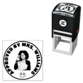 Goedgekeurde Teacher Custom Face Photo Zelfinktende Stempel (In situ)