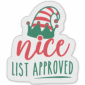 Goedgekeurde transparante sticker op de Nice-lijst (Voorkant)