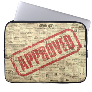 Goedgekeurde Vintage Kranten Laptophoes Laptop Sleeve