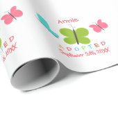 Goedgekeurde vlinderadoptie - Aangepaste naam Cadeaupapier (Rol Hoek)