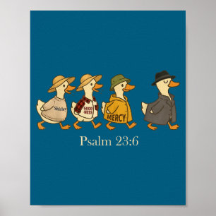 Goedheid genade psalm 23_6 gans christelijk geloof poster