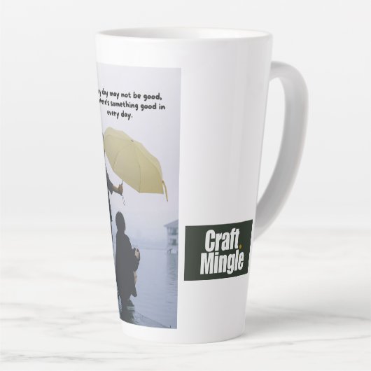 Goedheid in elke dag latte mok (Rechterhoek)