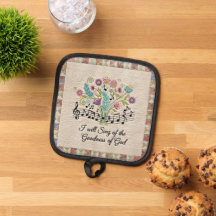 Goedheid van God quilted look bloemen muziek