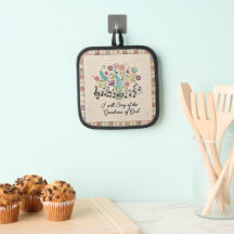 Goedheid van God quilted look bloemen muziek